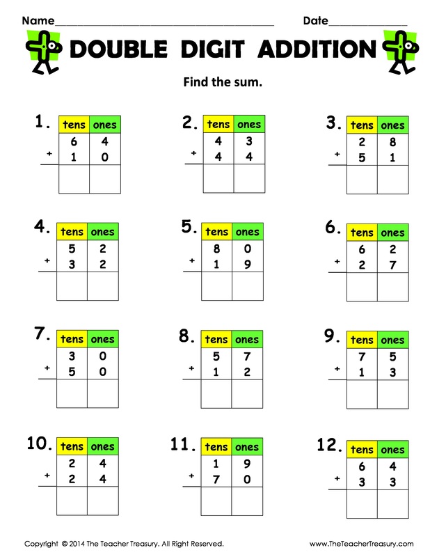 Addition With Regrouping Worksheet Coloring Pages